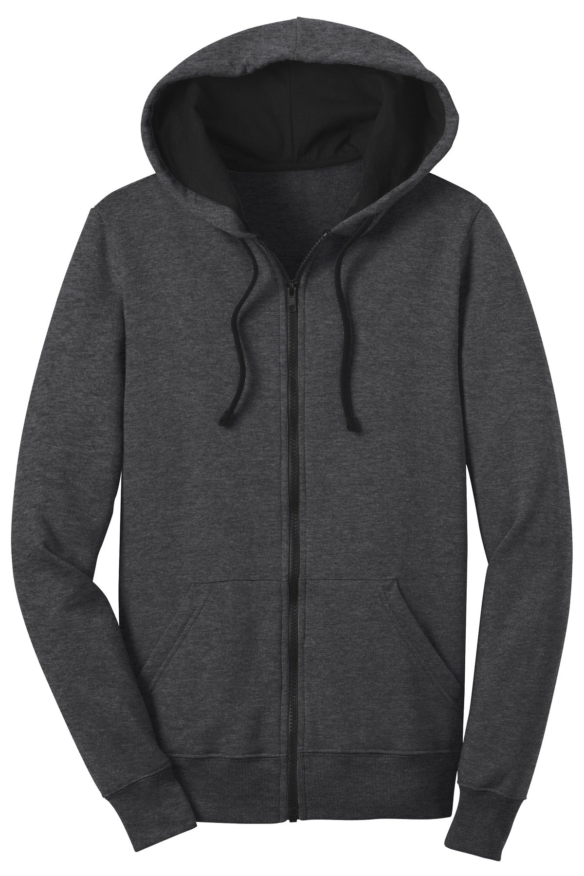 District Juniors The Concert Fleece Full-Zip Hoodie. DT801 Womens Apparel Sweatshirts & Fleece