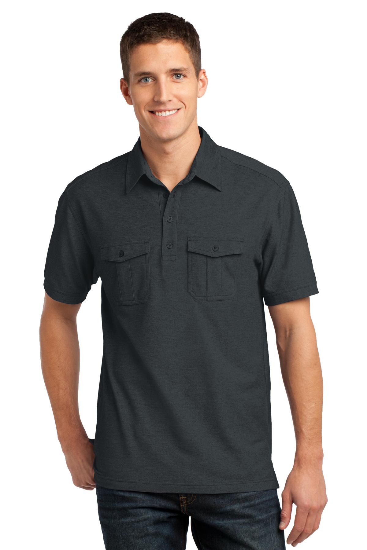 Port Authority Oxford Pique Double Pocket Polo