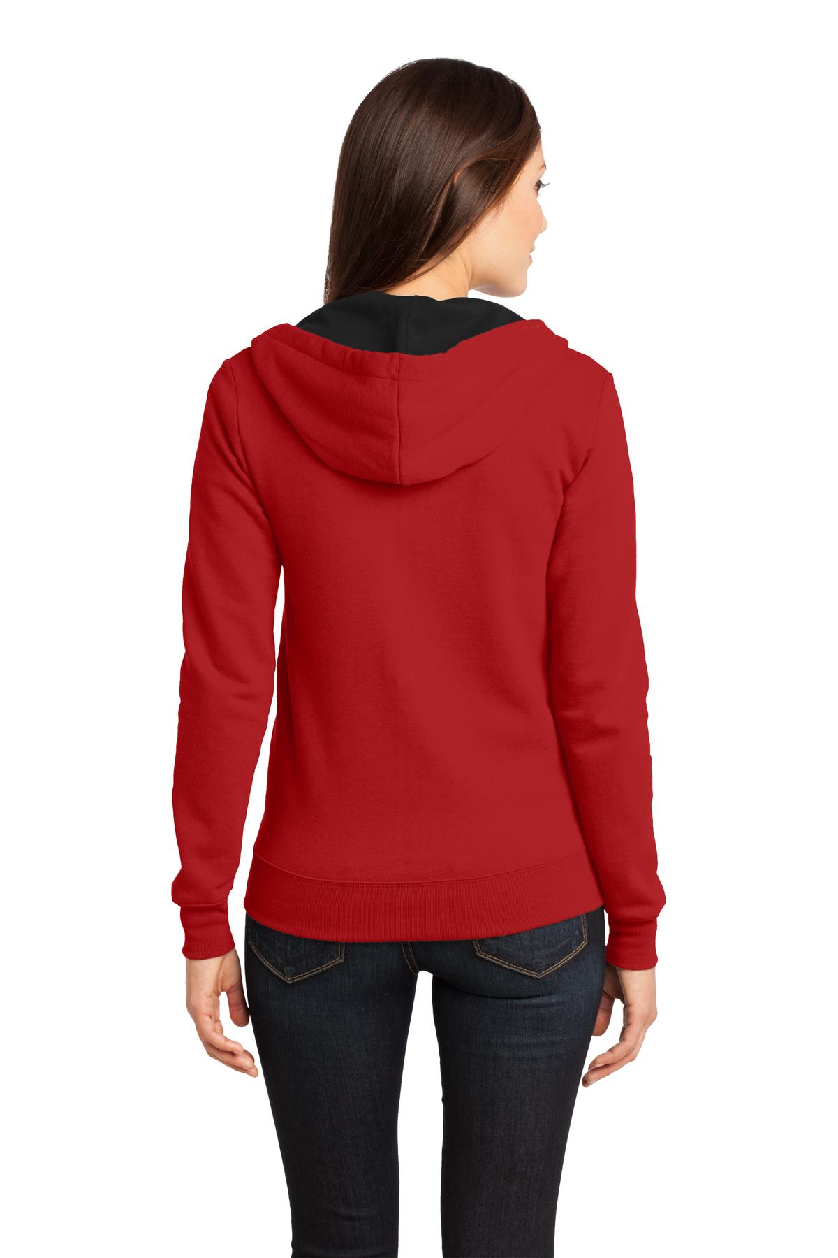 District Juniors The Concert Fleece Full-Zip Hoodie. DT801 Womens Apparel Sweatshirts & Fleece