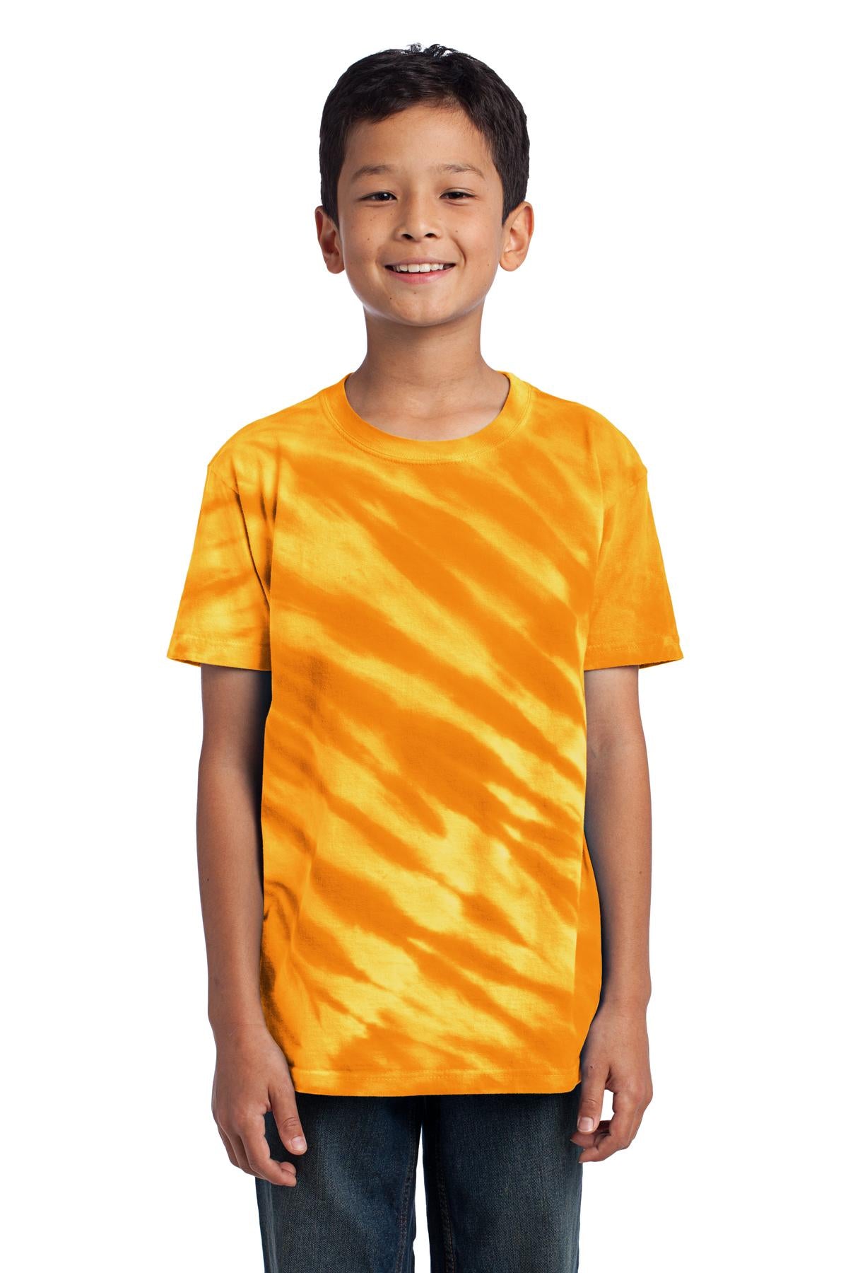 Port & Co Youth Tiger Stripe Tie-Dye Tee