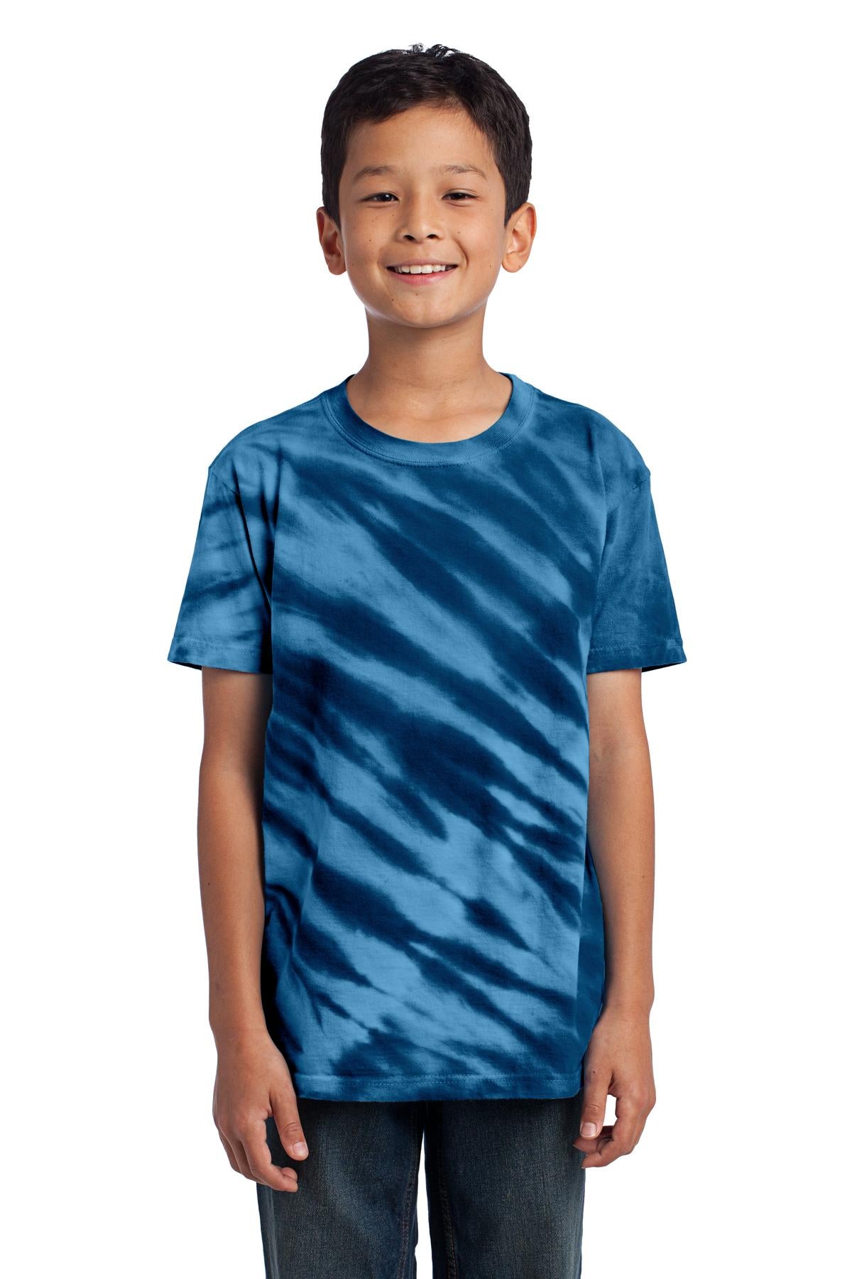 Port & Co Youth Tiger Stripe Tie-Dye Tee-1