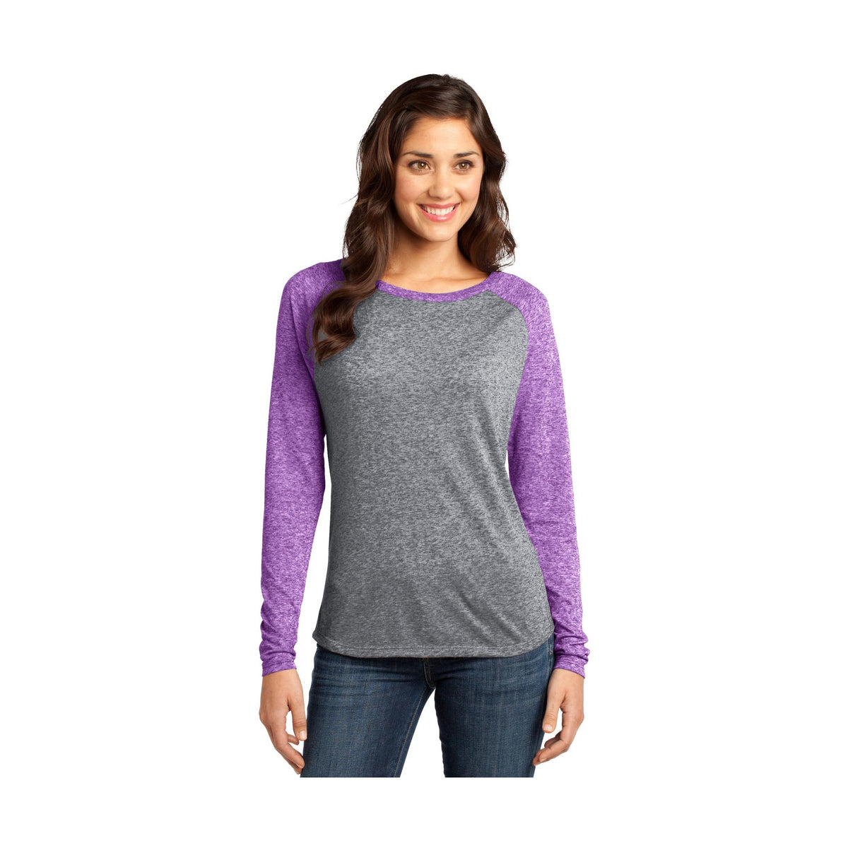 District Juniors Microburn Long Sleeve Raglan Tee