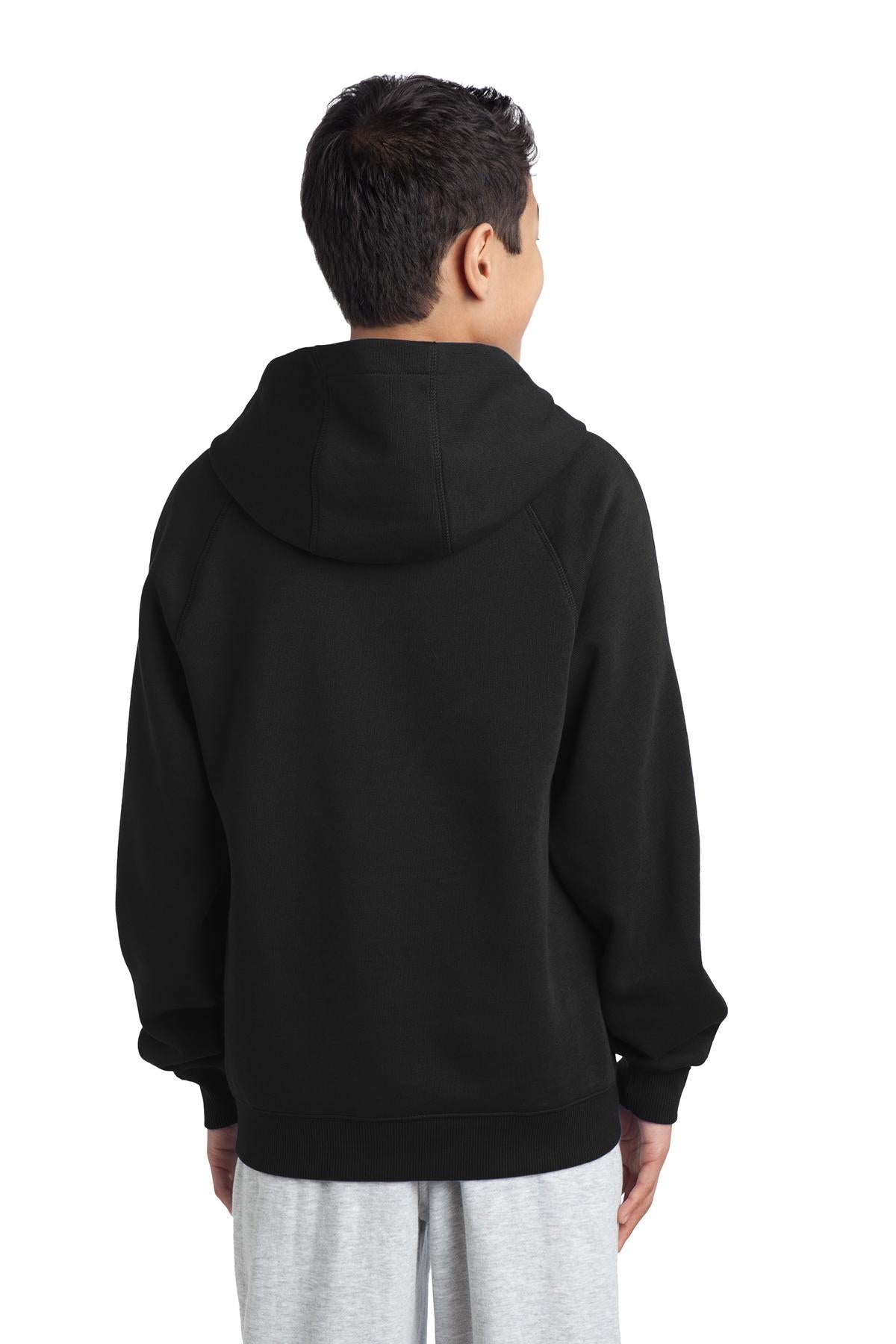 Sport-Tek Youth Sleeve Stripe Pullover Hooded Sweatshirt-2