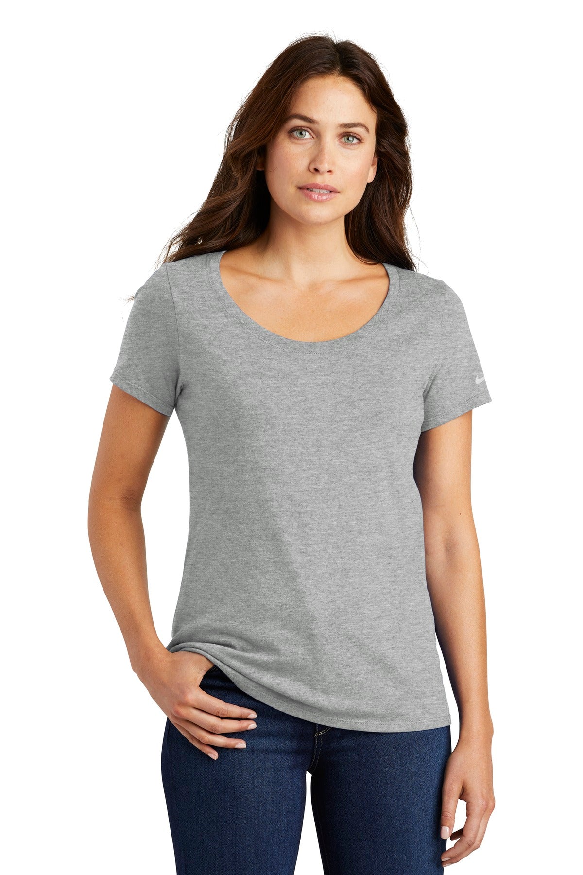 Nike Women's Core Cotton Scoop Neck Tee Shirt. NKBQ5236 Corporate Apparel Shirts & Tops