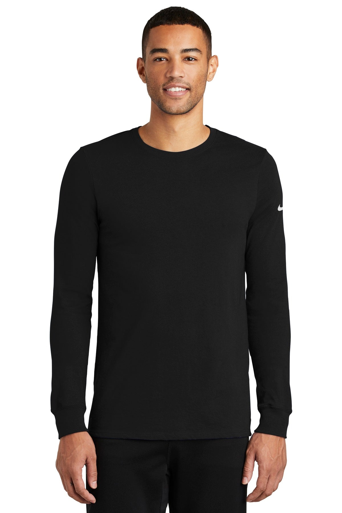 Nike Men's Dri-FIT Cotton/Poly Long Sleeve Tee Shirt. NKBQ5230 Corporate Apparel Shirts & Tops