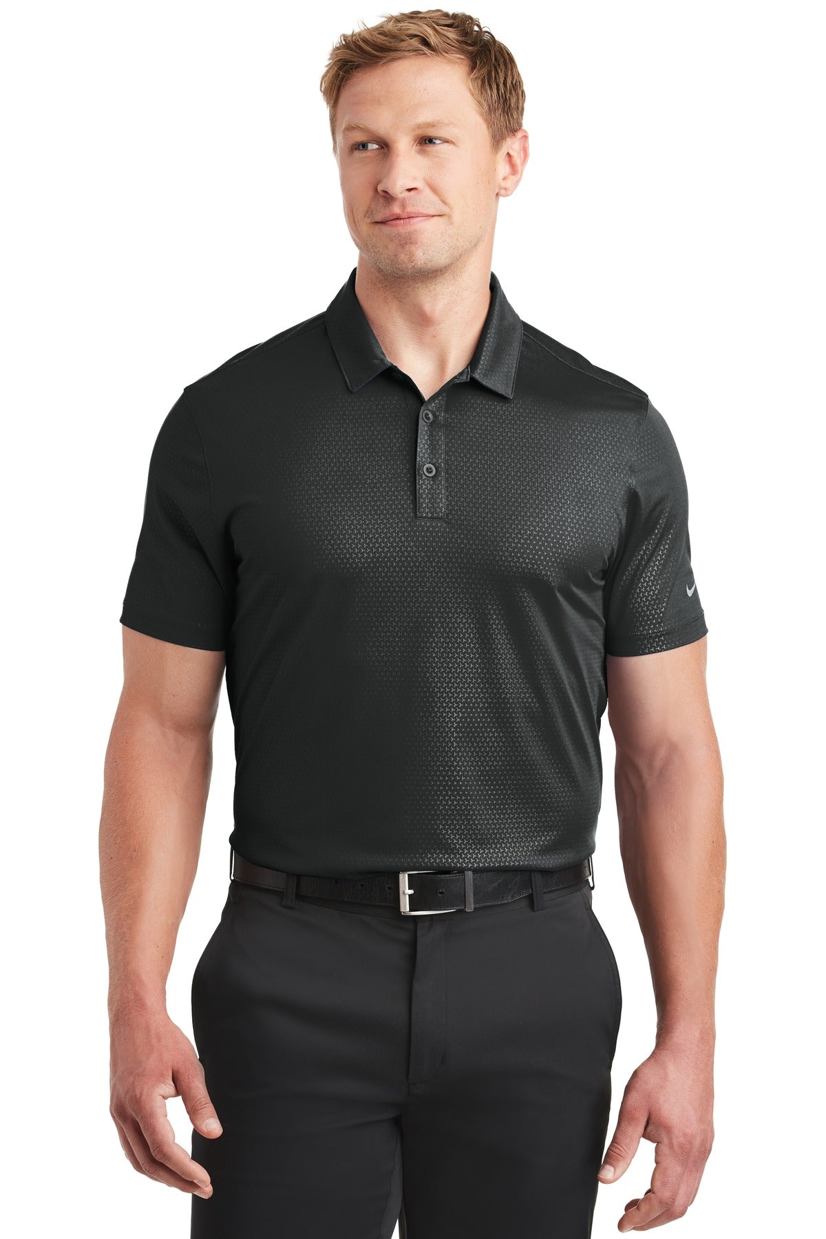Nike Men's Dri-FIT Embossed Tri-Blade Polo. 838964 Corporate Apparel Shirts & Tops