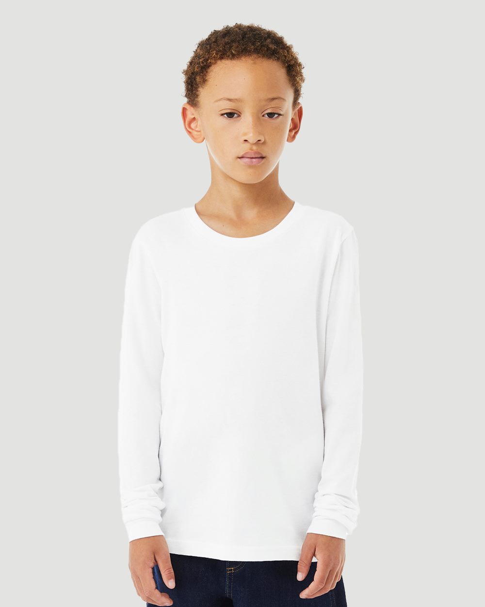 BELLA + CANVAS Youth Heather CVC Long Sleeve Tee Youth Apparel Shirts & Tops