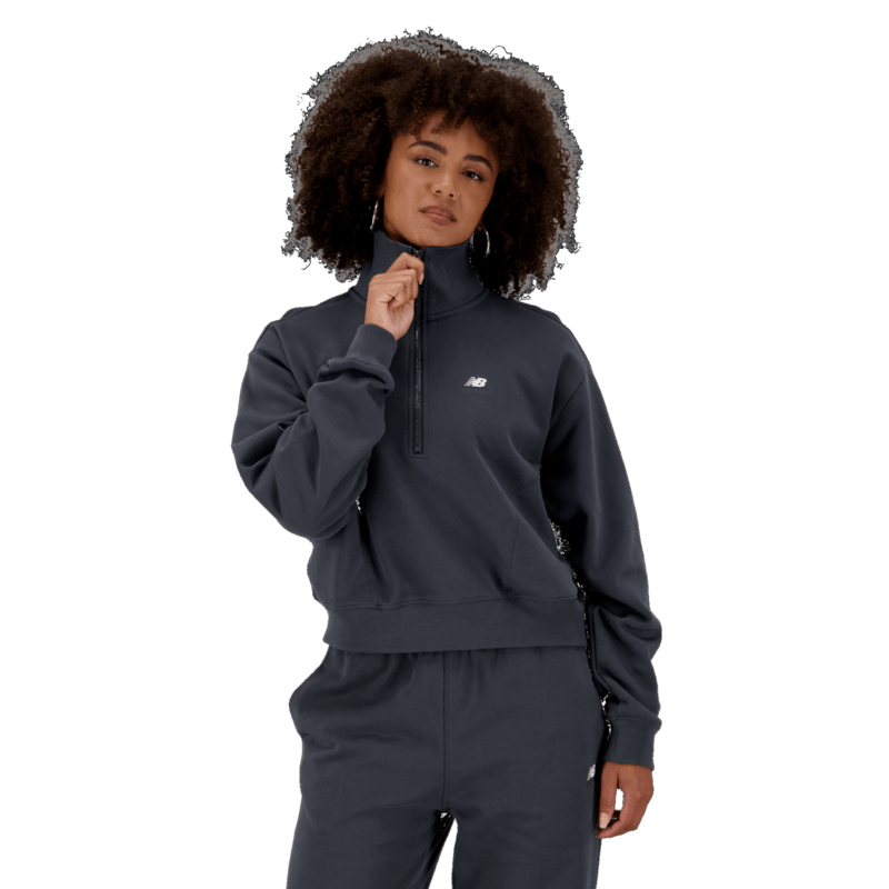 New Balance Women's Athletics Remastered French Terry 1/4 Zip Womens Apparel Sweatshirts & Fleece