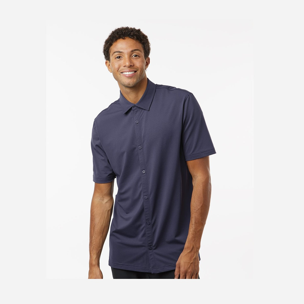 adidas Men's Button Down Short Sleeve Shirt