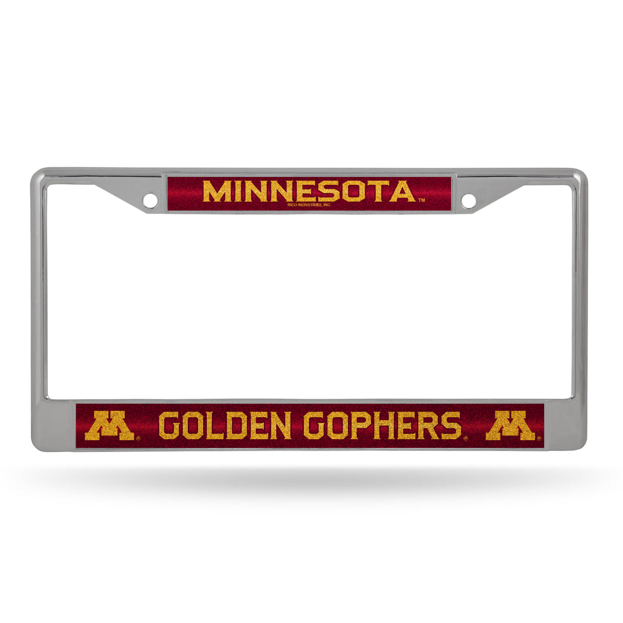 NCAA Minnesota Golden Gophers Chrome Glitter License Plate Frame Fan Gear NCAA Minnesota Golden Gophers