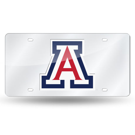 NCAA Arizona Wildcats Silver Laser Cut Automobile Tag Fan Gear NCAA Arizona Wildcats