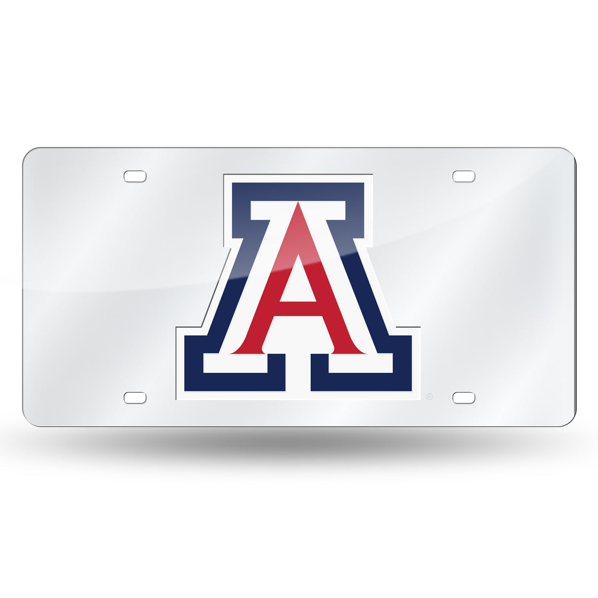 NCAA Arizona Wildcats Silver Laser Cut Automobile Tag Fan Gear NCAA Arizona Wildcats