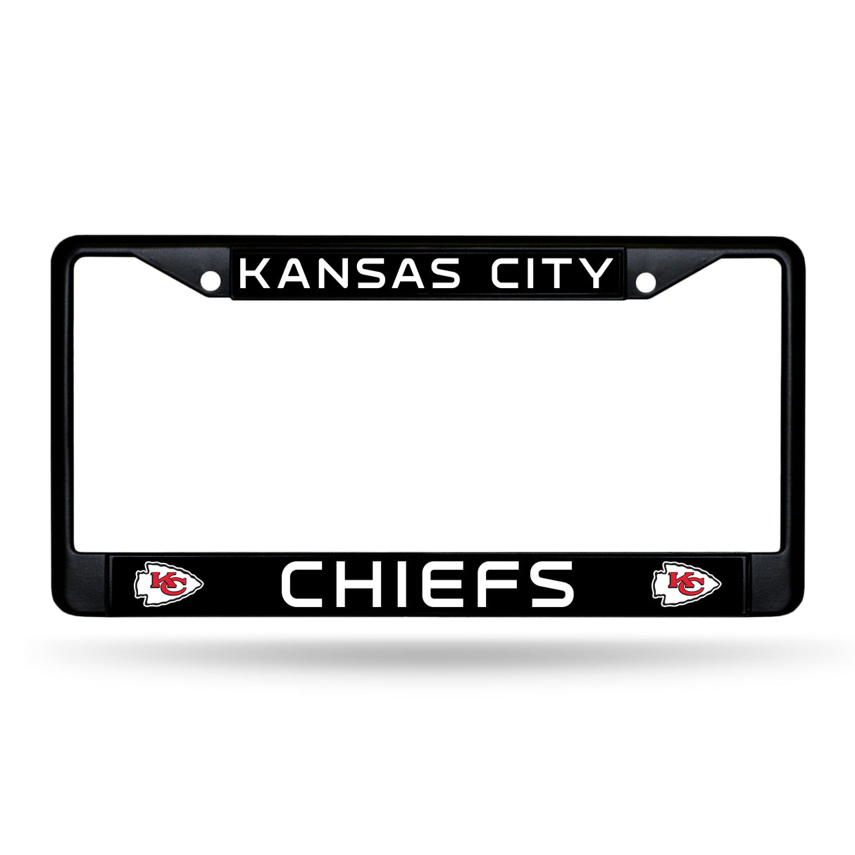 NFL Kansas City Chiefs Black Chrome License Plate Frame Fan Gear NFL Kansas City Chiefs