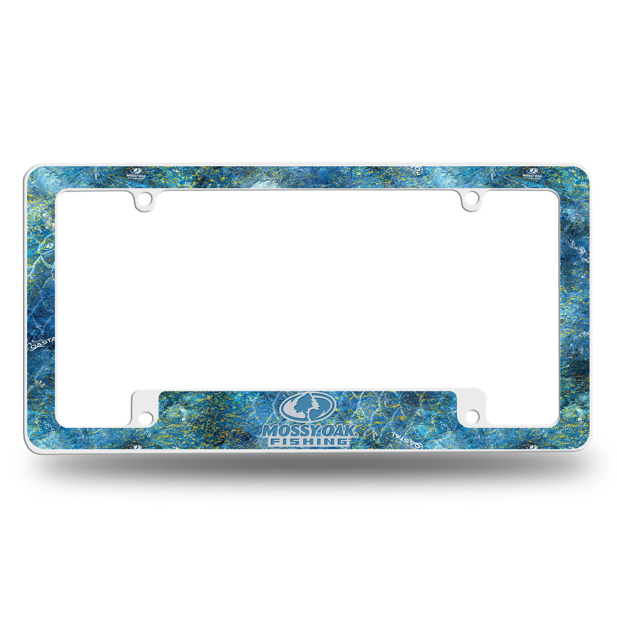 Wildlife Mossy Oak Fishing All Over Chrome License Plate Frame Fan Gear Wildlife Mossy Oak Fishing