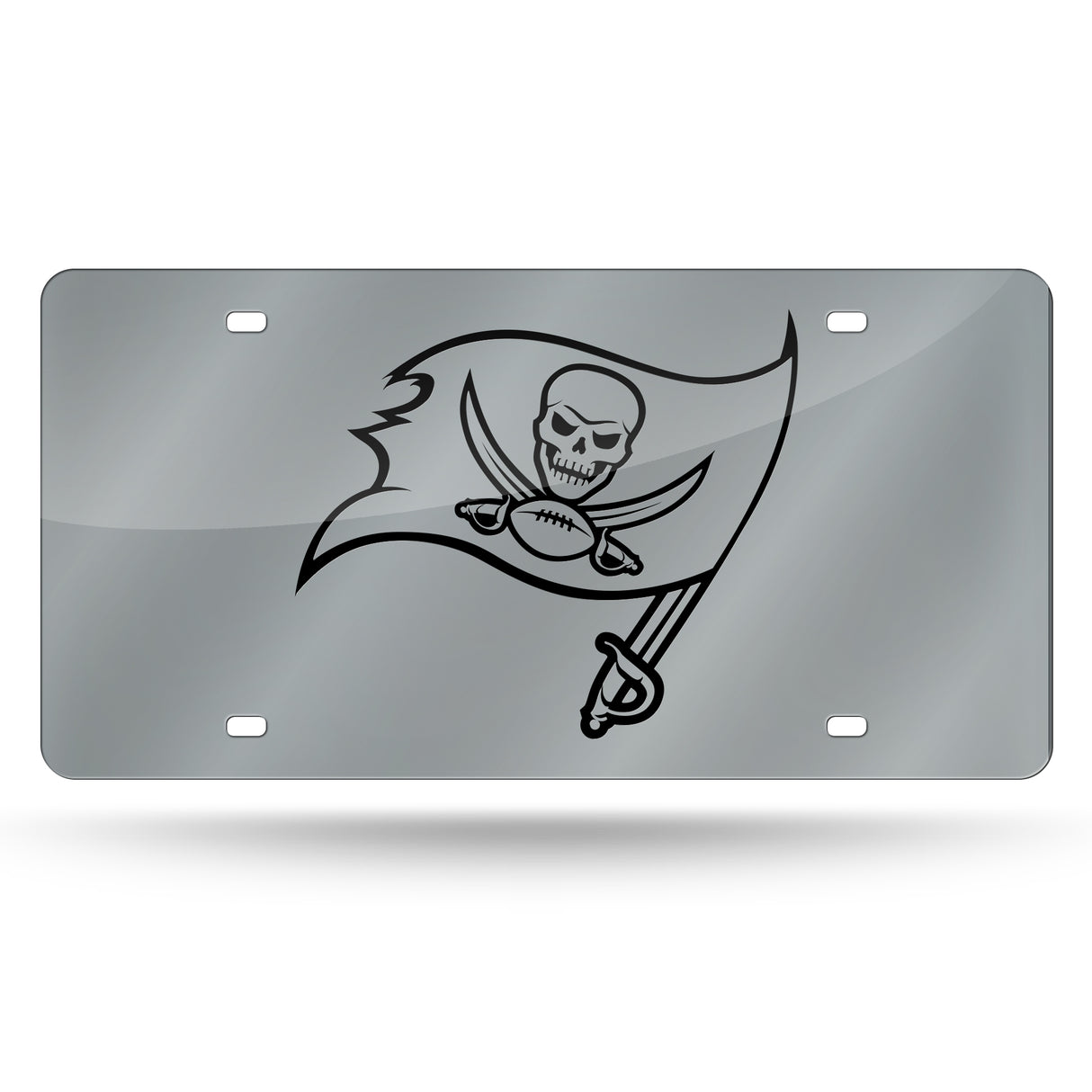 NFL Tampa Bay Buccaneers Laser Cut Silver License Plate Tag Fan Gear NFL Tampa Bay Buccaneers
