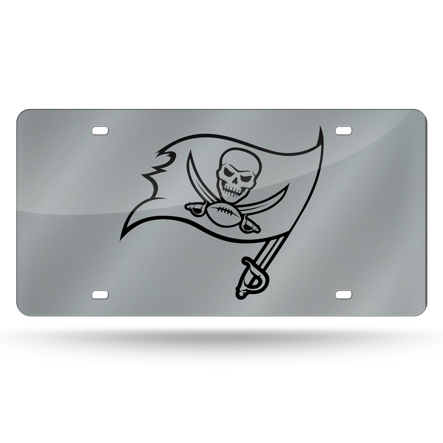 NFL Tampa Bay Buccaneers Laser Cut Silver License Plate Tag Fan Gear NFL Tampa Bay Buccaneers