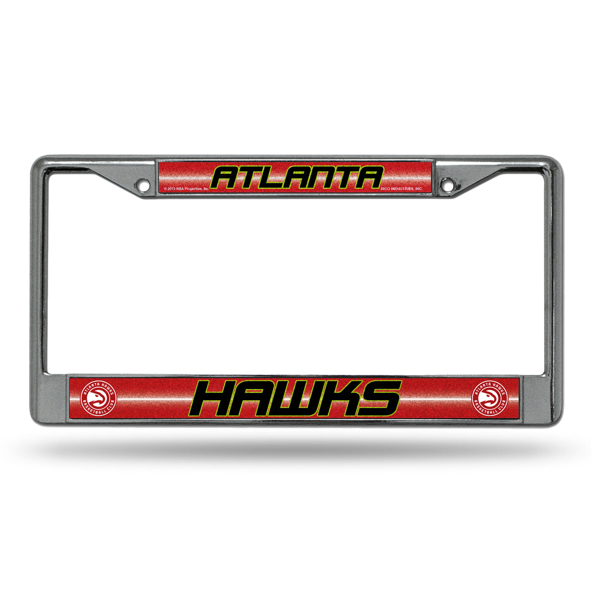 NBA Atlanta Hawks Chrome Glitter License Plate Frame Fan Gear NBA Atlanta Hawks