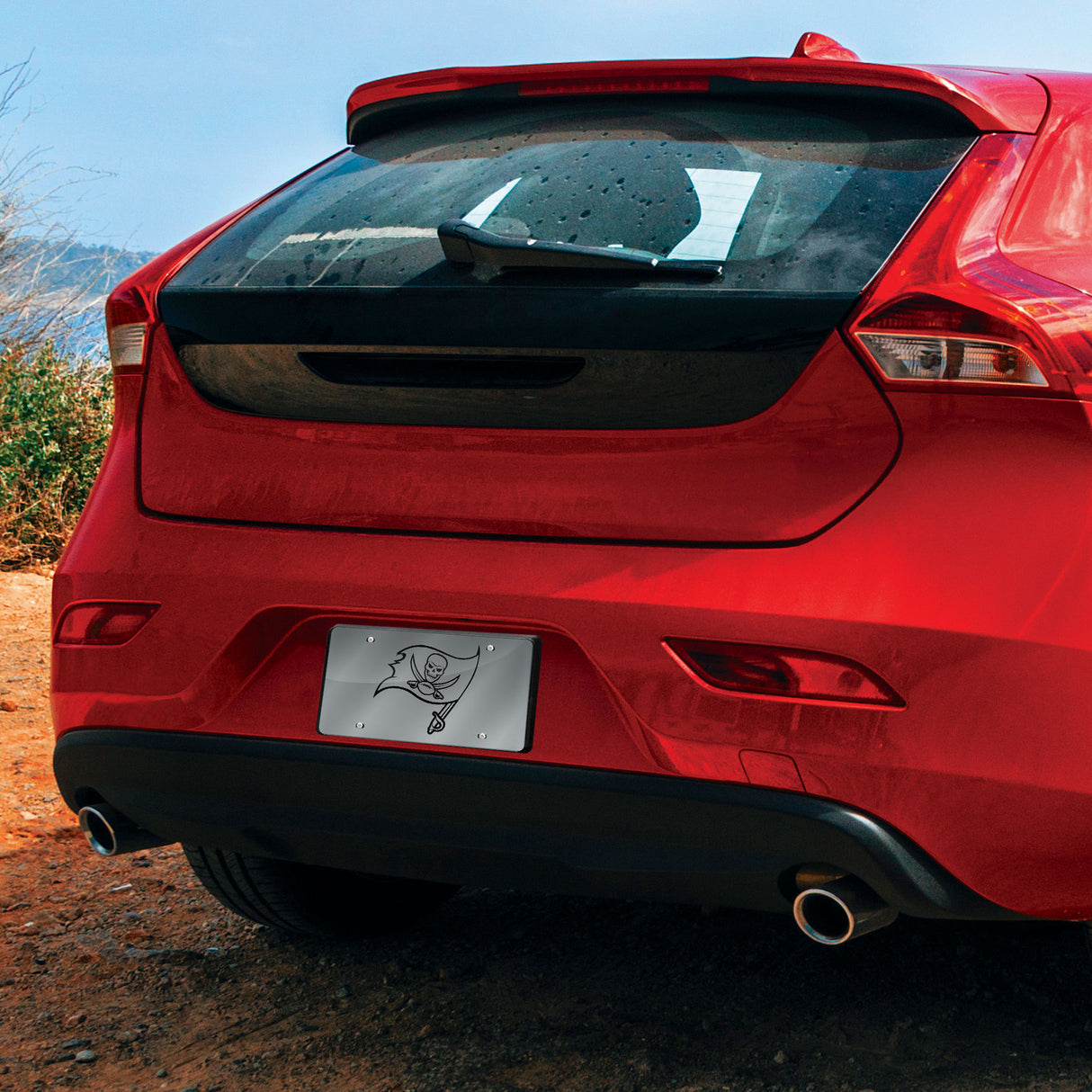 NFL Tampa Bay Buccaneers Laser Cut Silver License Plate Tag Fan Gear NFL Tampa Bay Buccaneers