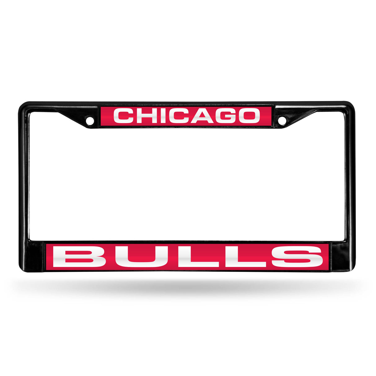 NBA Chicago Bulls Laser Cut Black Chrome License Plate Frame Fan Gear NBA Chicago Bulls