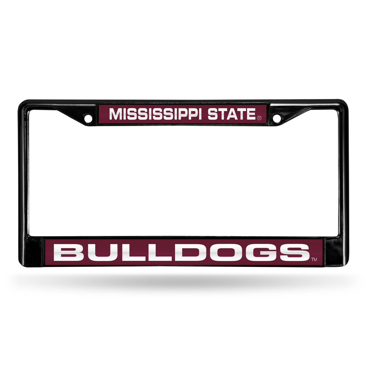 NCAA Mississippi State Bulldogs Laser Cut Black Chrome License Plate Frame Fan Gear NCAA Mississippi State Bulldogs