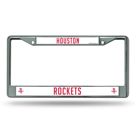 NBA Houston Rockets Chrome License Plate Frame Fan Gear NBA Houston Rockets
