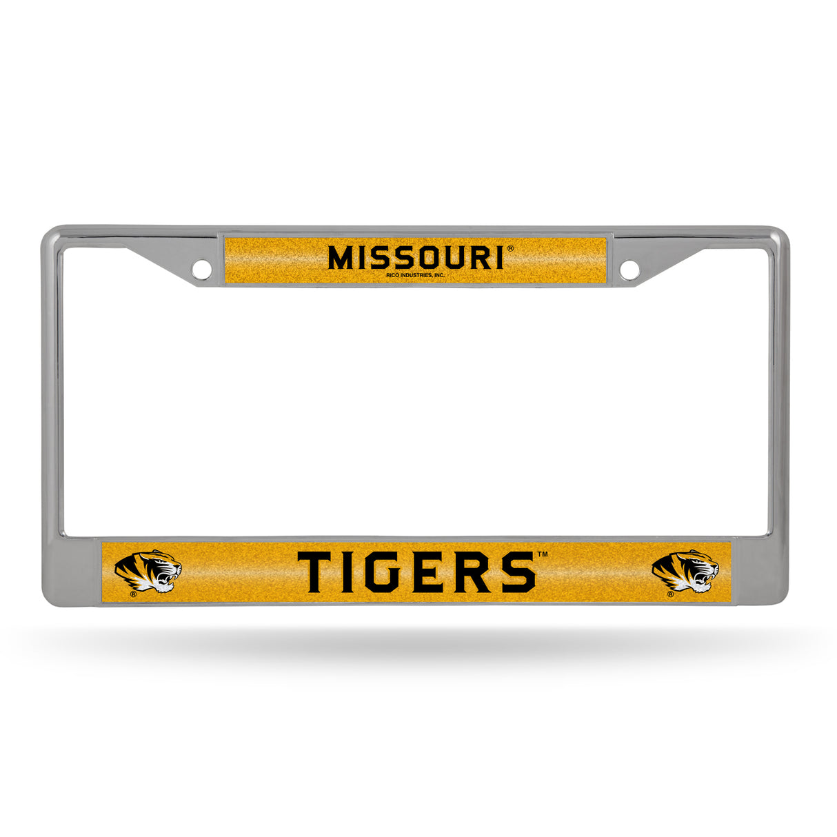 NCAA Missouri Tigers Chrome Glitter License Plate Frame Fan Gear NCAA Missouri Tigers