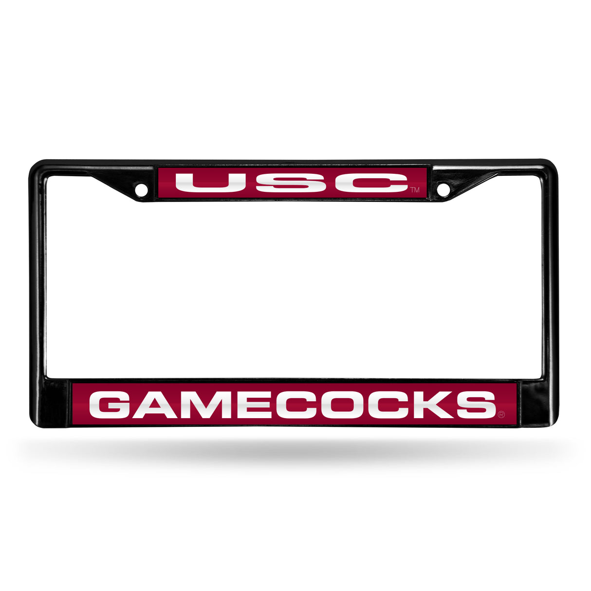 NCAA South Carolina Gamecocks Laser Cut Black Chrome License Plate Frame Fan Gear NCAA South Carolina Gamecocks