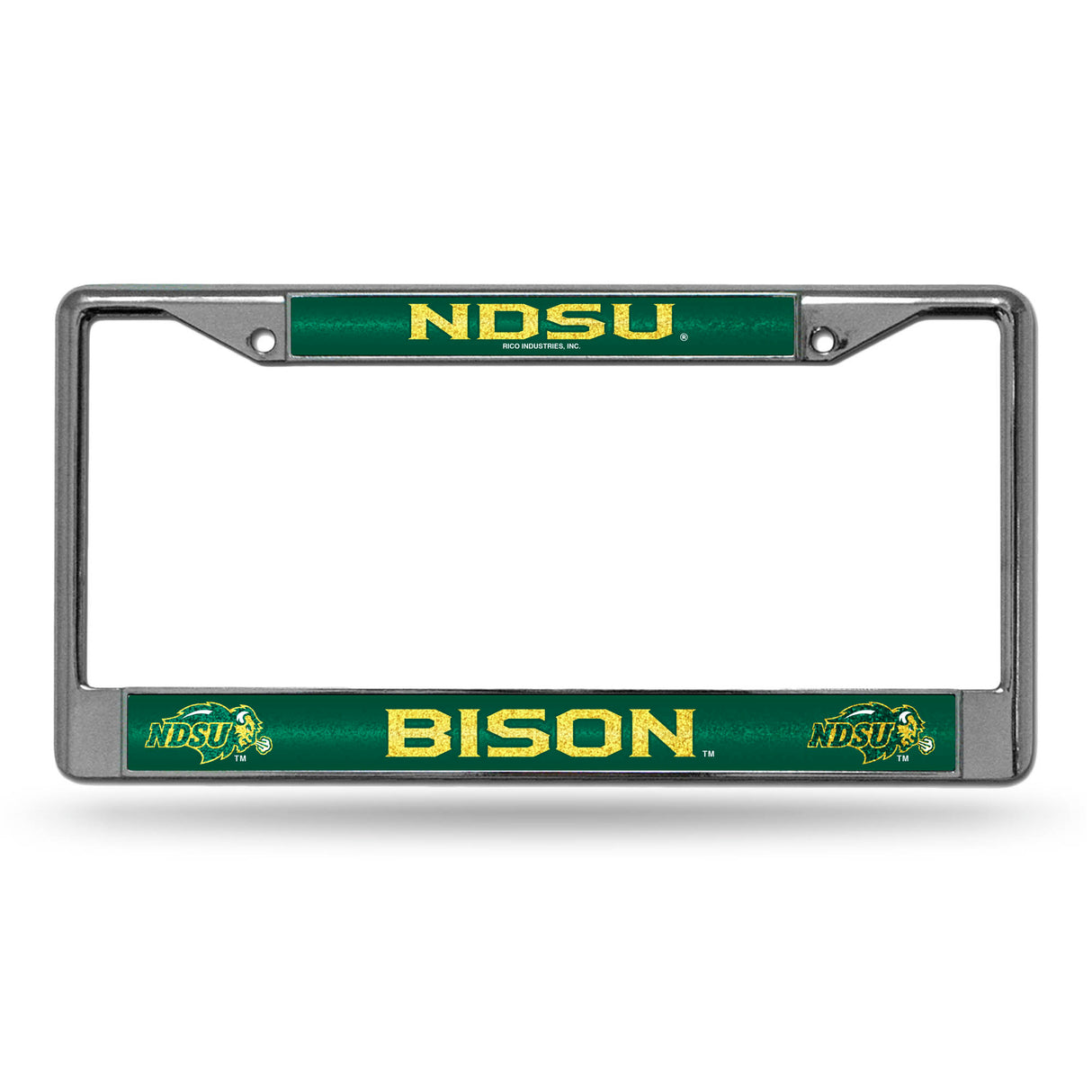 NCAA North Dakota State Bisons Chrome Glitter License Plate Frame Fan Gear NCAA North Dakota State Bisons