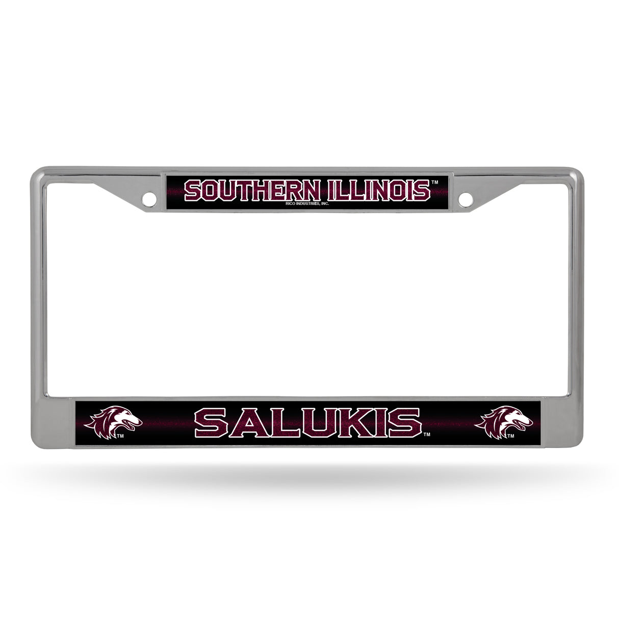 NCAA Southern Illinois Salukis Chrome Glitter License Plate Frame Fan Gear NCAA Southern Illinois Salukis