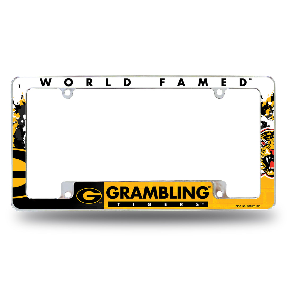 NCAA Grambling State Tigers All Over Chrome License Plate Frame Fan Gear NCAA Grambling State Tigers