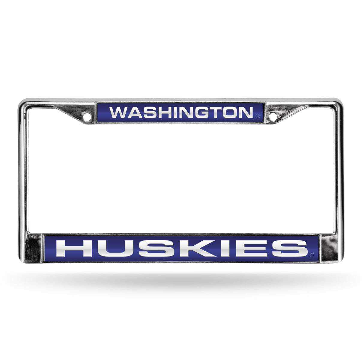 NCAA Washington Huskies Laser Cut Chrome License Plate Frame Fan Gear NCAA Washington Huskies