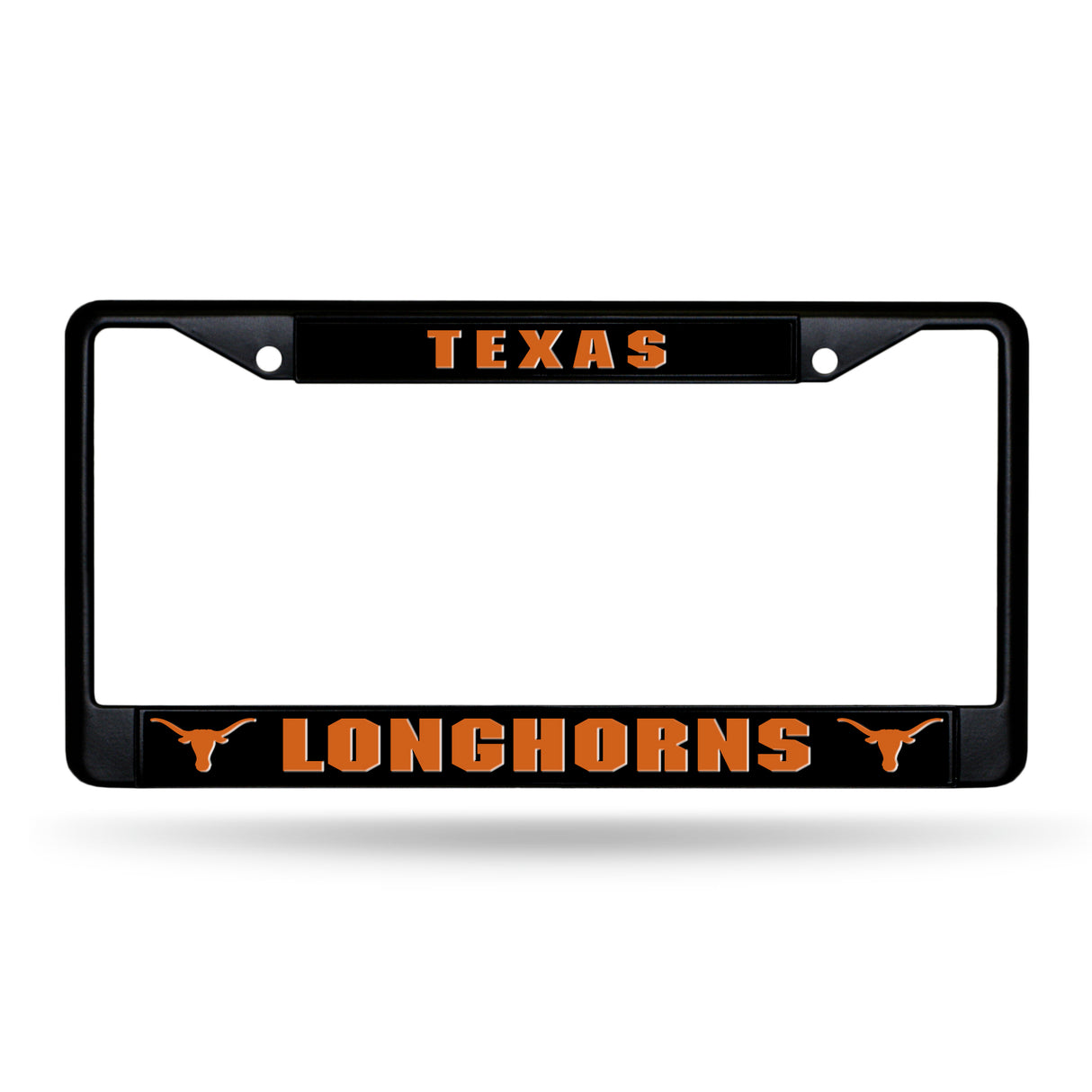 NCAA Texas Longhorns Black Chrome License Plate Frame Fan Gear NCAA Texas Longhorns