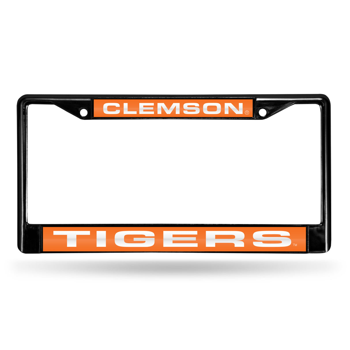 NCAA Clemson Tigers Laser Cut Black Chrome License Plate Frame Fan Gear NCAA Clemson Tigers