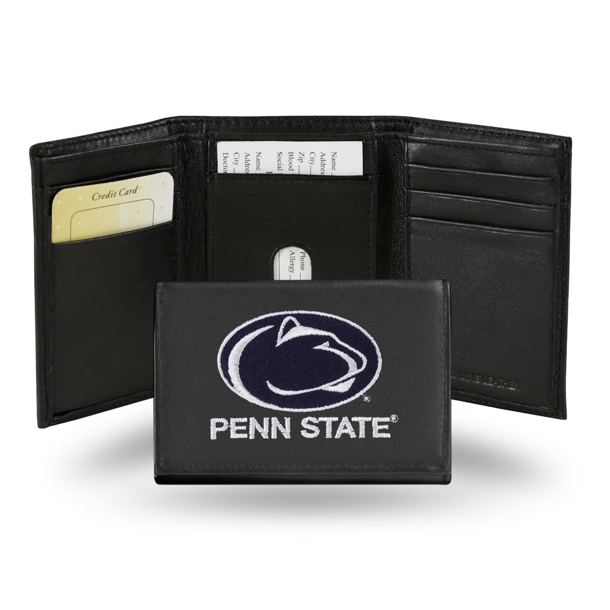 NCAA Penn State Nittany Lions - PSU Embroidered Tri-Fold Wallet Fan Gear NCAA Penn State Nittany Lions