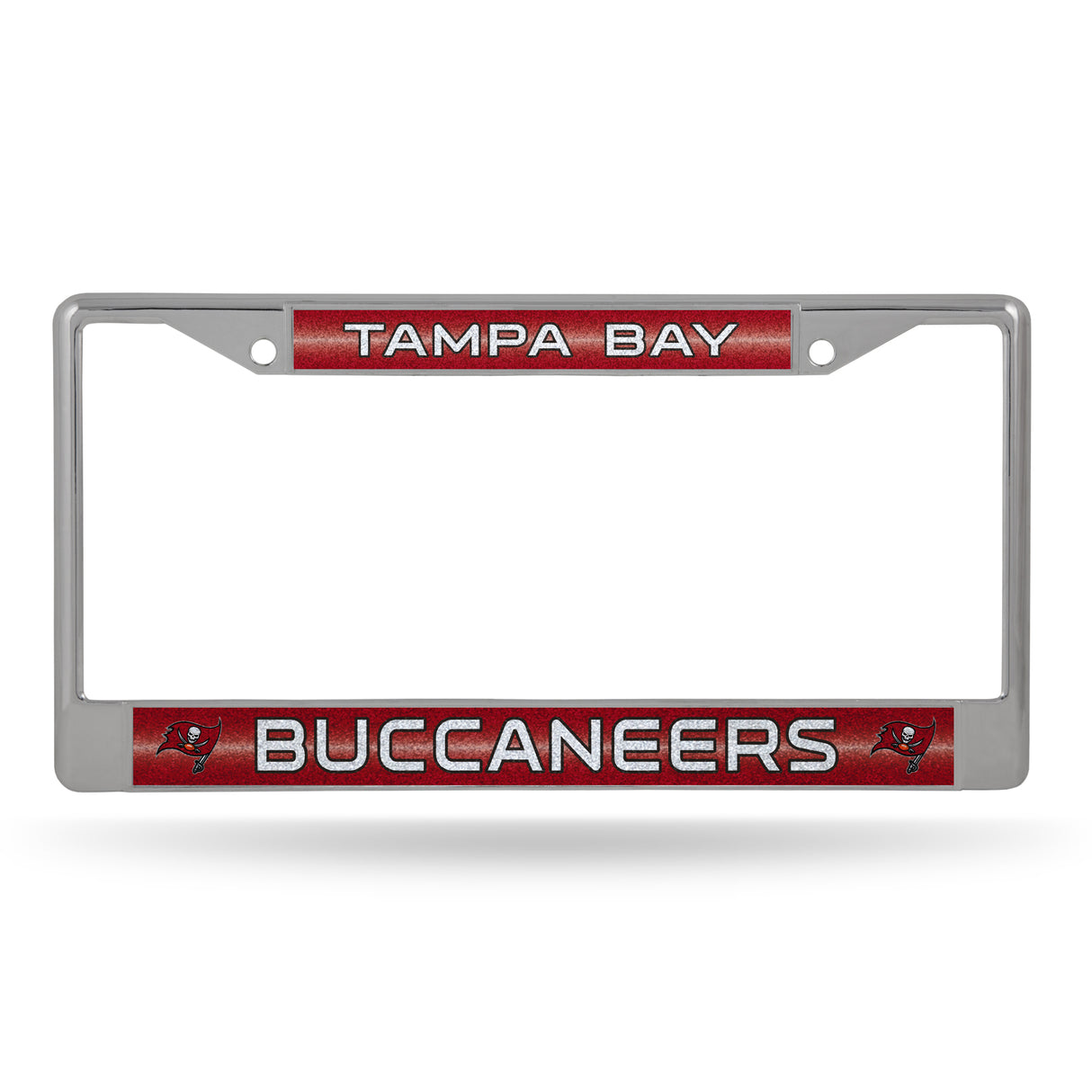 NFL Tampa Bay Buccaneers Chrome Glitter License Plate Frame Fan Gear NFL Tampa Bay Buccaneers