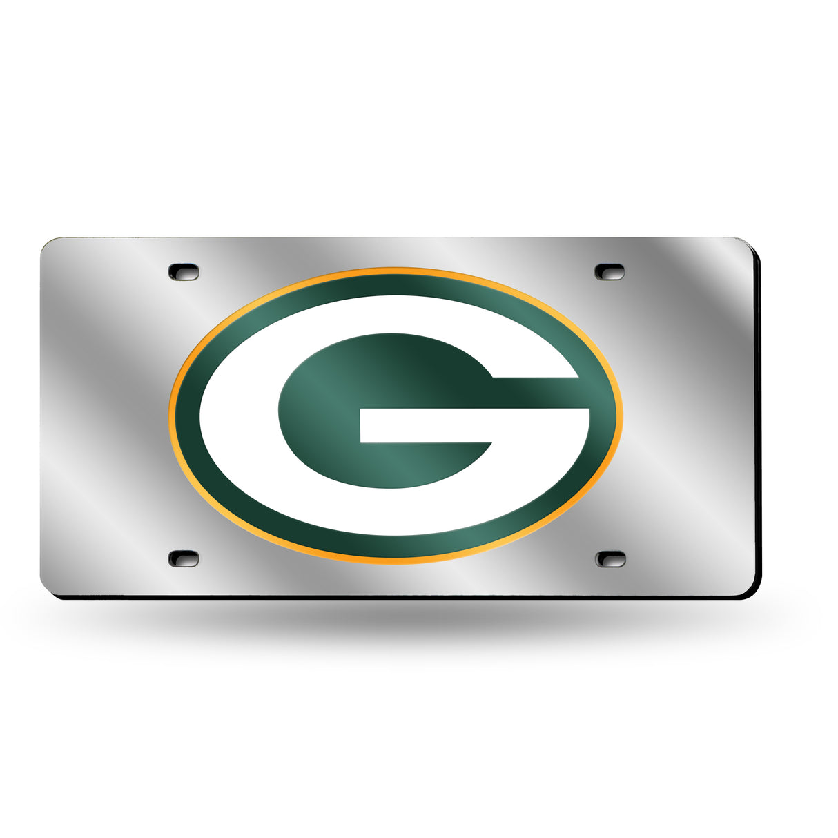 NFL Green Bay Packers Silver Laser Cut Automobile Tag Fan Gear NFL Green Bay Packers
