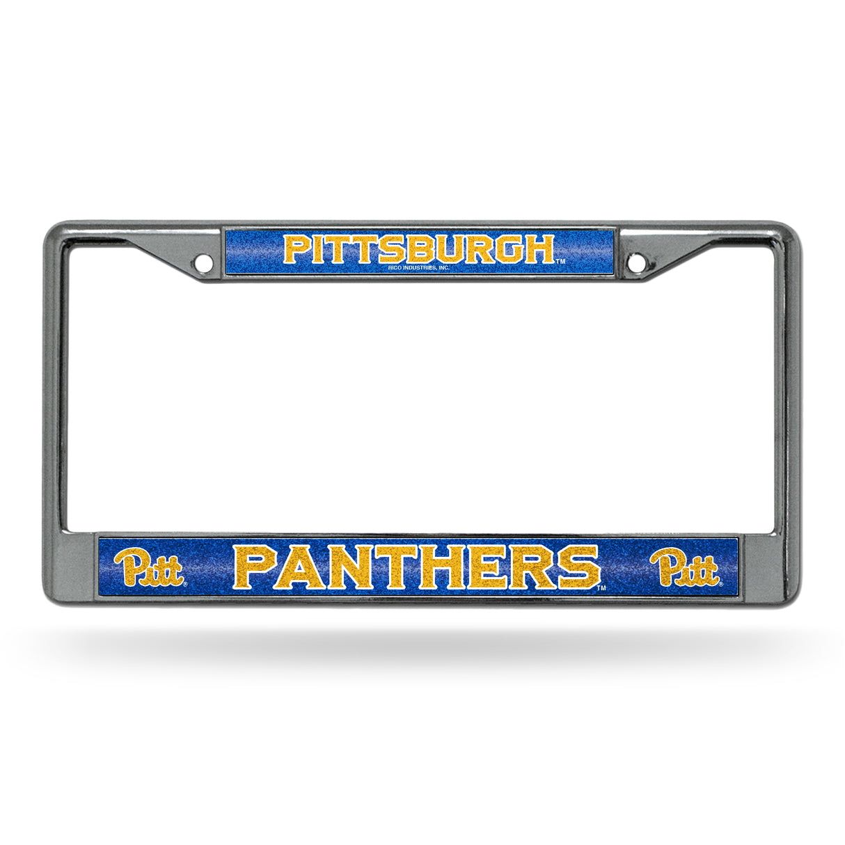 NCAA Pitt Panthers Chrome Glitter License Plate Frame Fan Gear NCAA Pitt Panthers