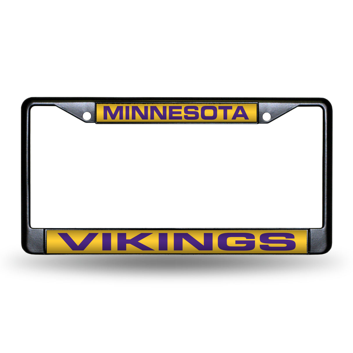 NFL Minnesota Vikings Laser Cut Black Chrome License Plate Frame Fan Gear NFL Minnesota Vikings