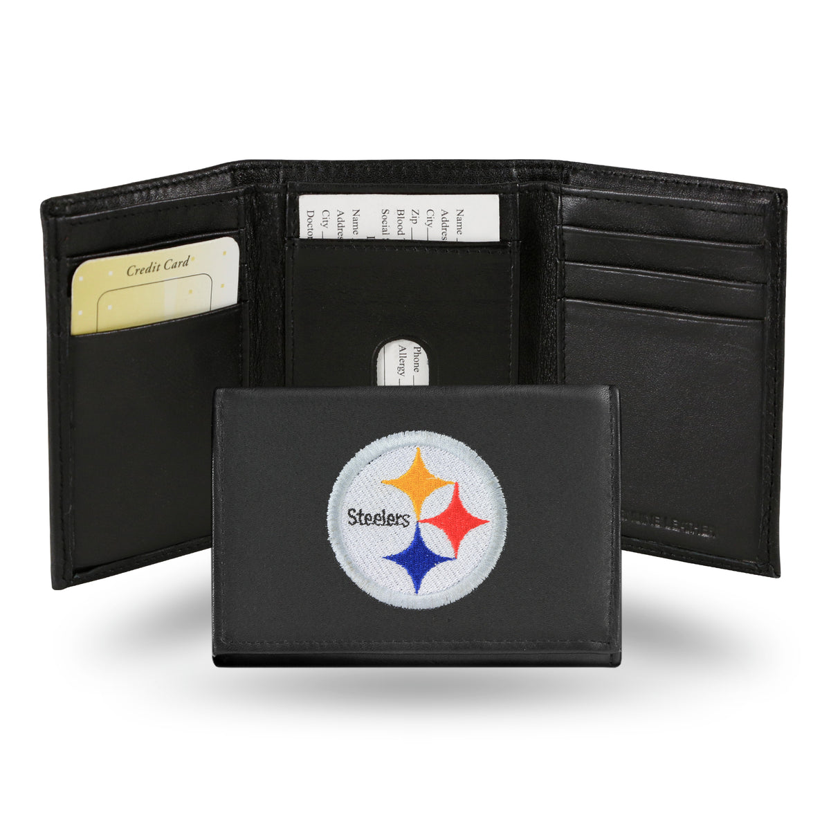 NFL Pittsburgh Steelers Tri-Fold Wallet Fan Gear NFL Pittsburgh Steelers
