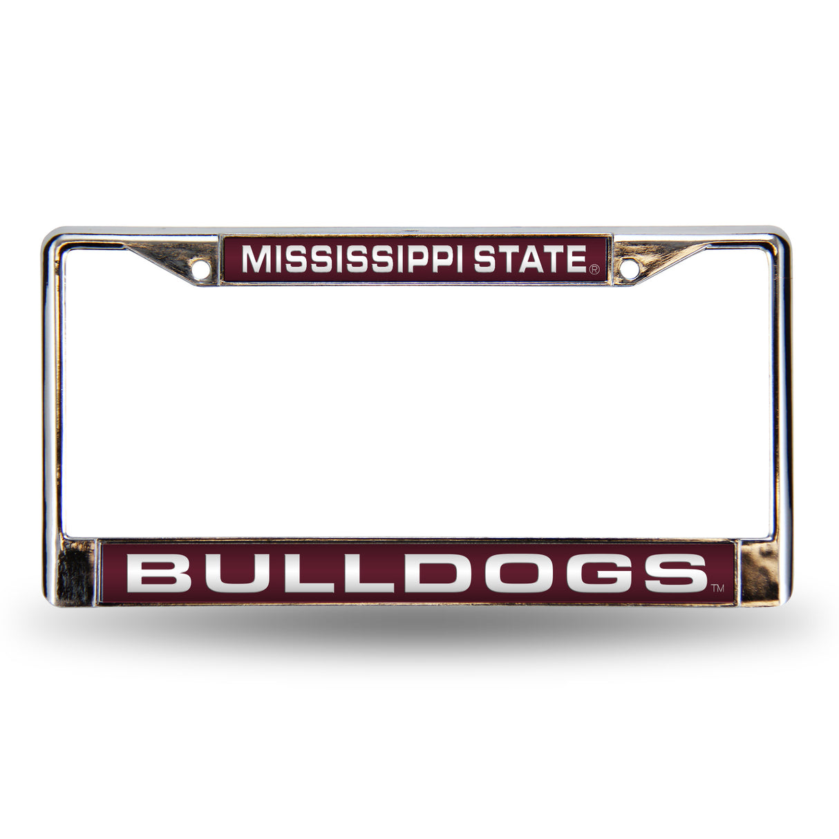 NCAA Mississippi State Bulldogs Laser Cut Chrome License Plate Frame Fan Gear NCAA Mississippi State Bulldogs