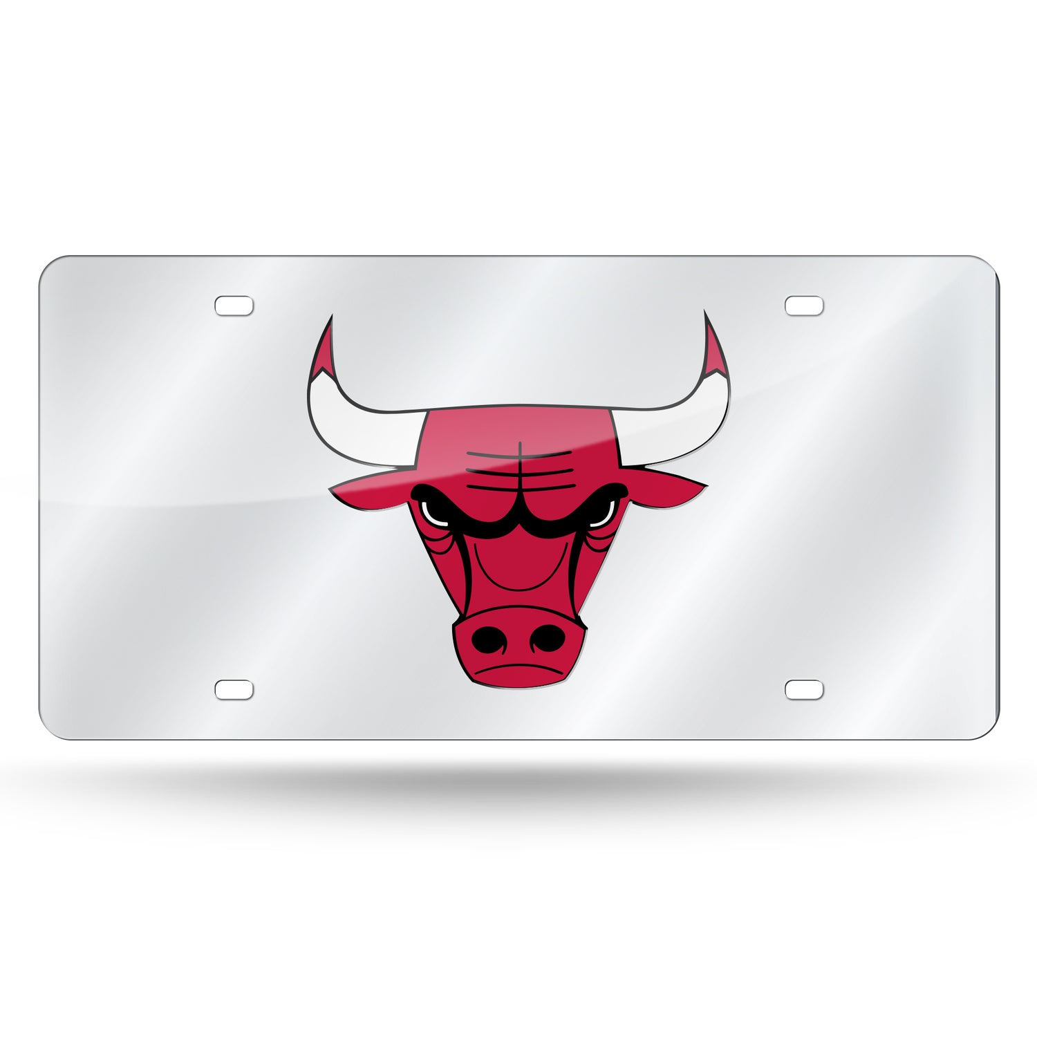 NBA Chicago Bulls Laser Cut Silver License Plate Tag Fan Gear NBA Chicago Bulls