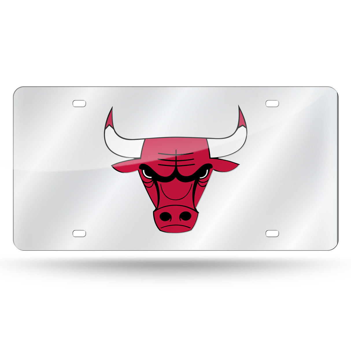 NBA Chicago Bulls Laser Cut Silver License Plate Tag Fan Gear NBA Chicago Bulls