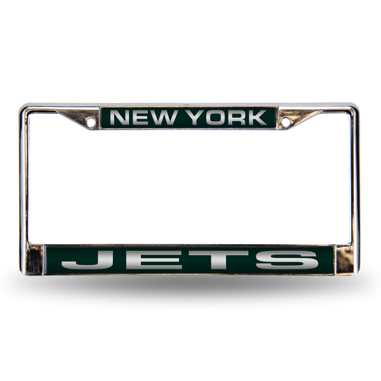 NFL New York Jets Laser Cut Chrome License Plate Frame Fan Gear NFL New York Jets