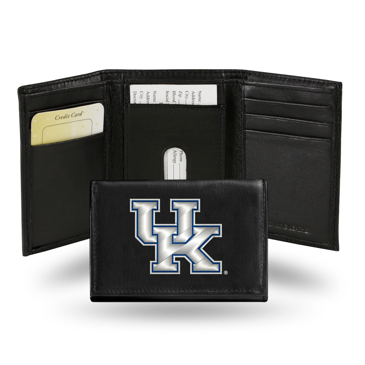 NCAA Kentucky Wildcats Embroidered Tri-Fold Wallet Fan Gear NCAA Kentucky Wildcats