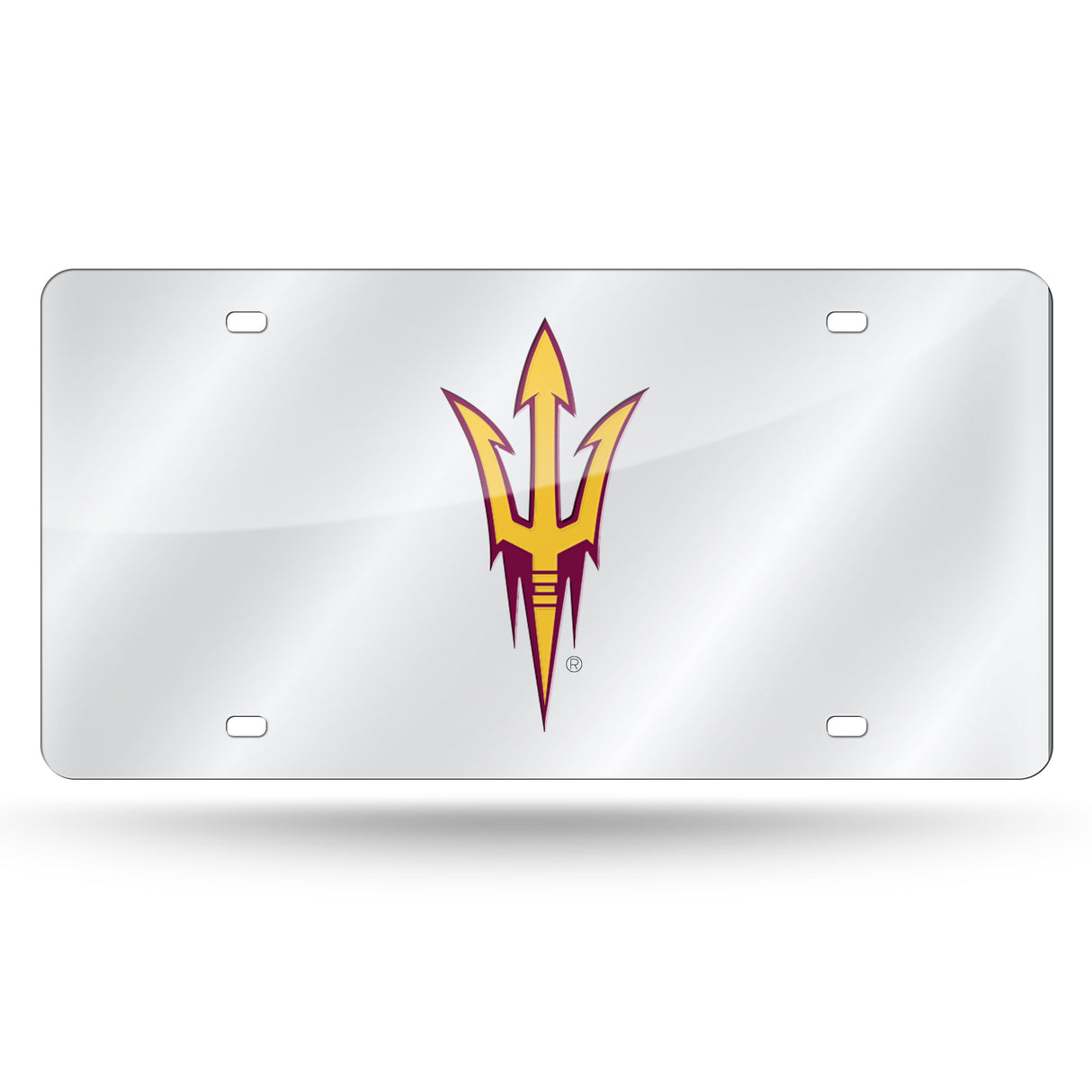NCAA Arizona State Sun Devils - ASU Silver Laser Cut Automobile Tag Fan Gear NCAA Arizona State Sun Devils