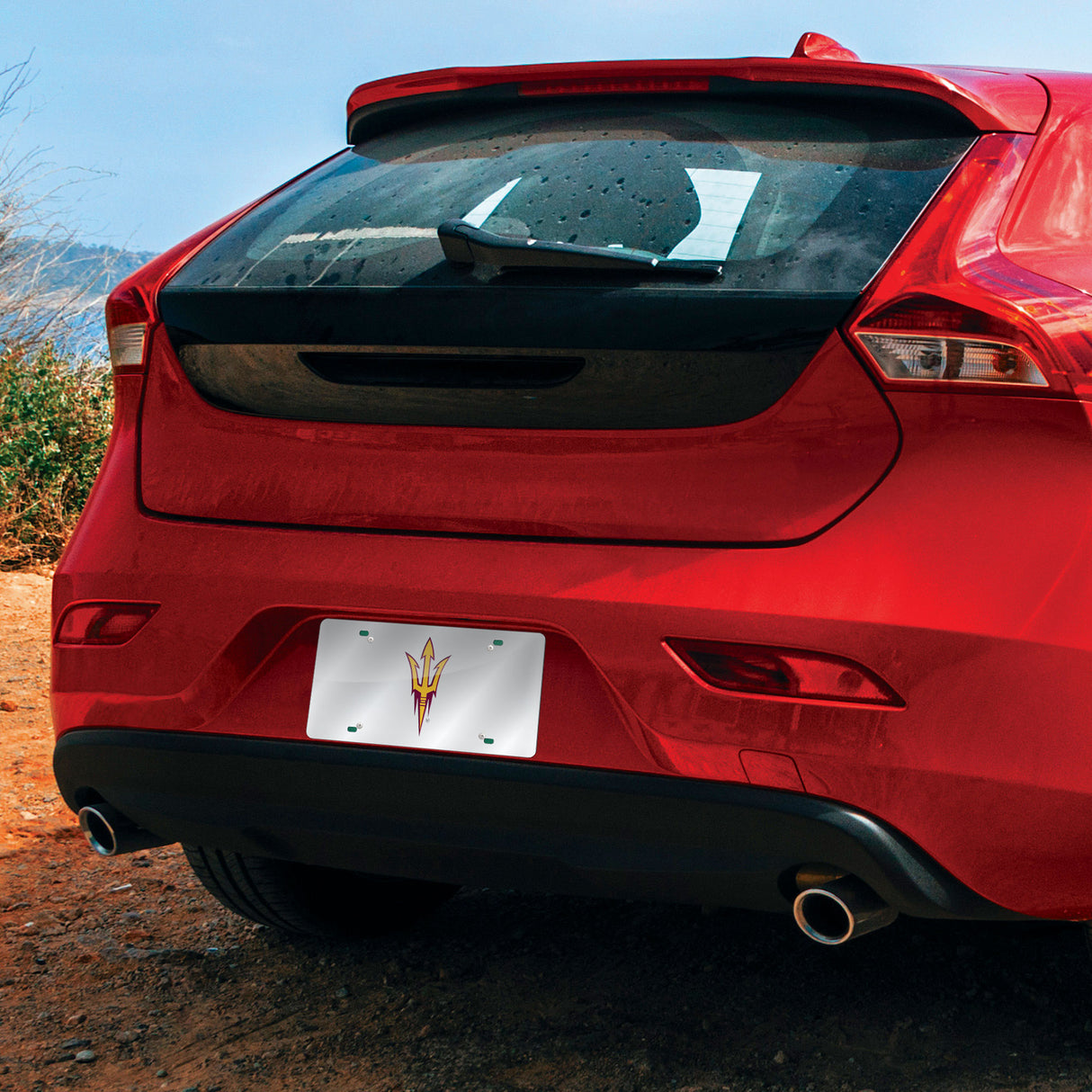 NCAA Arizona State Sun Devils - ASU Silver Laser Cut Automobile Tag Fan Gear NCAA Arizona State Sun Devils