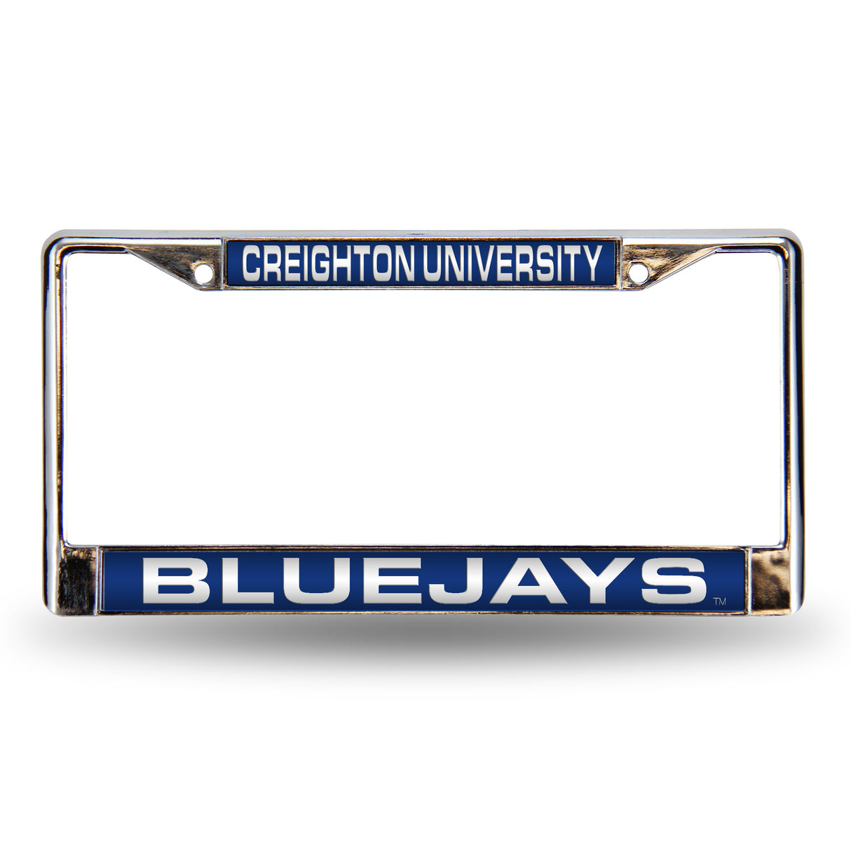 NCAA Creighton Bluejays Laser Cut Chrome License Plate Frame Fan Gear NCAA Creighton Bluejays