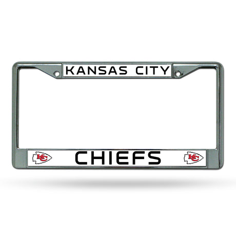 NFL Kansas City Chiefs Chrome License Plate Frame Fan Gear NFL Kansas City Chiefs