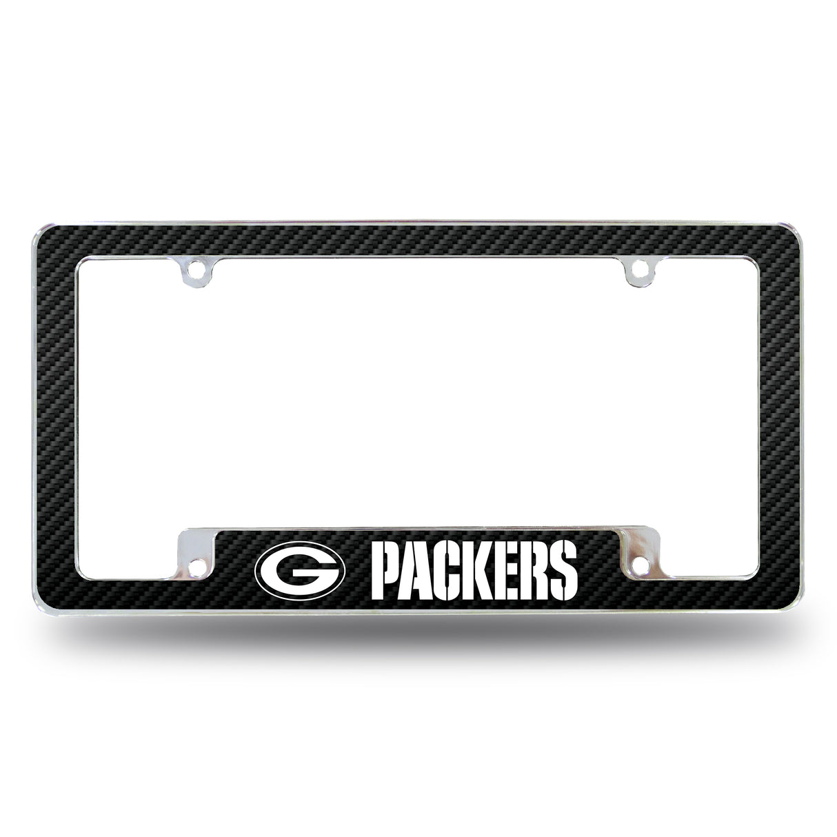 NFL Green Bay Packers All Over Chrome License Plate Frame Fan Gear NFL Green Bay Packers