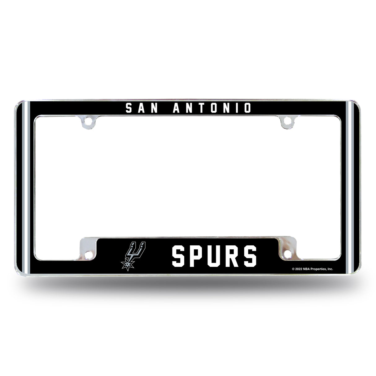 NBA San Antonio Spurs All Over Chrome License Plate Frame Fan Gear NBA San Antonio Spurs